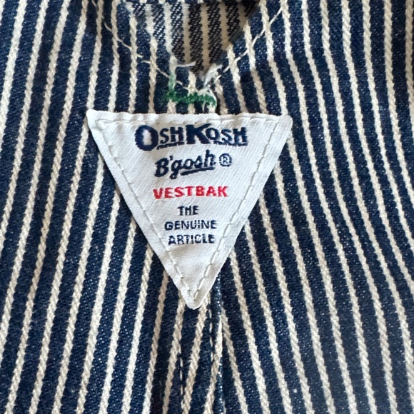 Vintage OshKosh B’gosh Striped Overalls SZ 5 - Picture 4 of 6